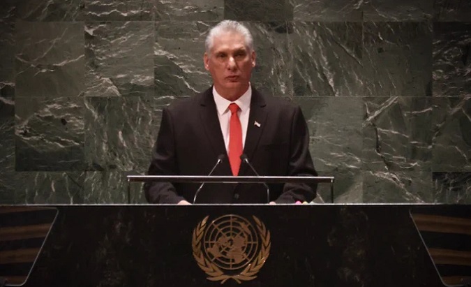 Cuban President Miguel Diaz-Canel, NYC, U.S., Sept. 18, 2023.