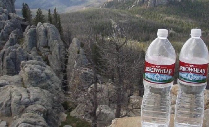 A brand of water bottled by Nestle in California.