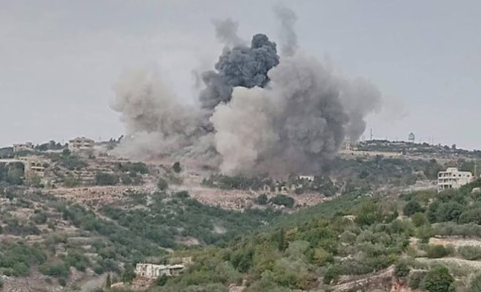 Israeli airstrike in Lebanon, Oct. 9, 2023.