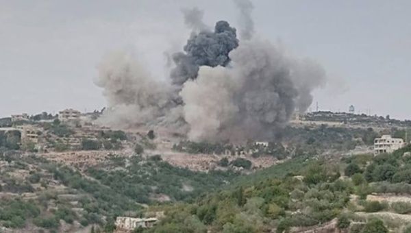 Israeli airstrike in Lebanon, Oct. 9, 2023.