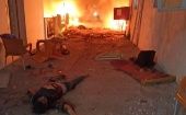 Israel bombs Al-Muammarin Hospital in Gaza, Oct. 17, 2023.