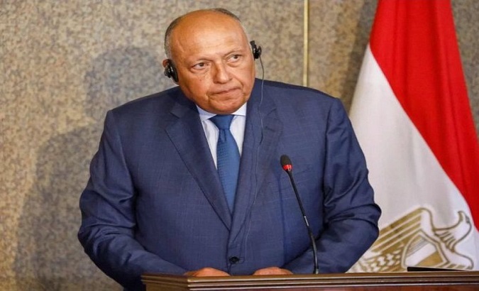 Egyptian Foreign Minister Sameh Shoukry. Oct. 17, 2023.