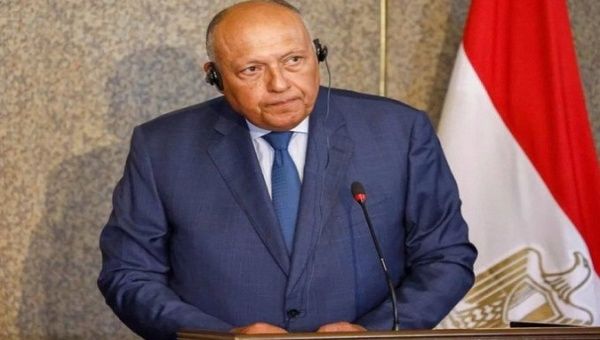 Egyptian Foreign Minister Sameh Shoukry. Oct. 17, 2023. 
