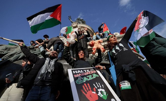 Pro-Palestine rally in Paris, France, Oct. 22, 2023.