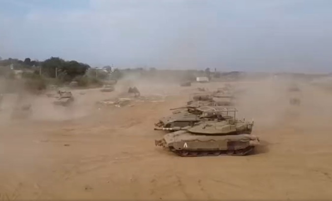 Israeli tanks in Gaza, Nov. 2, 2023.