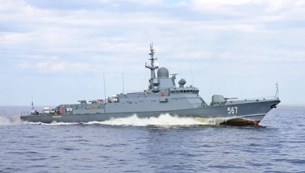 Karakurt-class guided-missile corvette Mytishchi of the Baltic fleet.