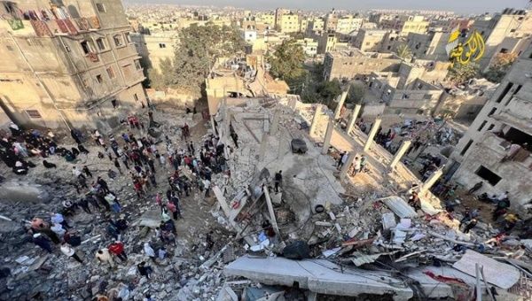 Destruction of homes caused by Israeli bombings in Gaza, Nov. 9, 2023.