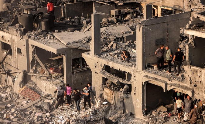 The Israeli army has intensified its bombardment of the Gaza Strip, repeatedly targeting schools, mosques and hospitals, in flagrant violation of international law. Nov. 10, 2023.