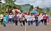 Panamanians protest against large-scale open pit mining project, Nov. 2023.