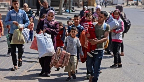 Palestinians displaced by Israeli bombings in Gaza, Nov. 2023.