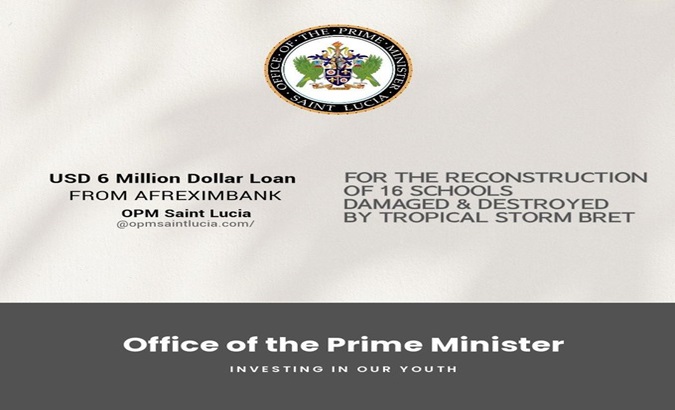 Government of Saint Lucia secures USD 6 MILLION  FROM African Export Import Bank . Nov. 24, 2023.
