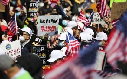 Rally against anti-Asian hate crimes in NYC, U.S., April 4, 2021.