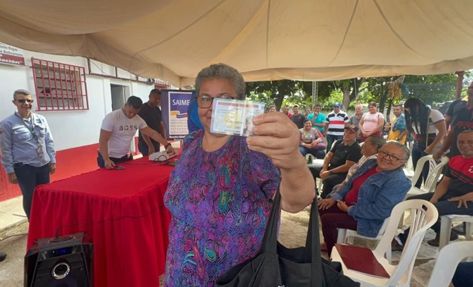 Guayana Esequiba people get their IDs in Tumeremo, Venezuela, Dec. 13, 2023.