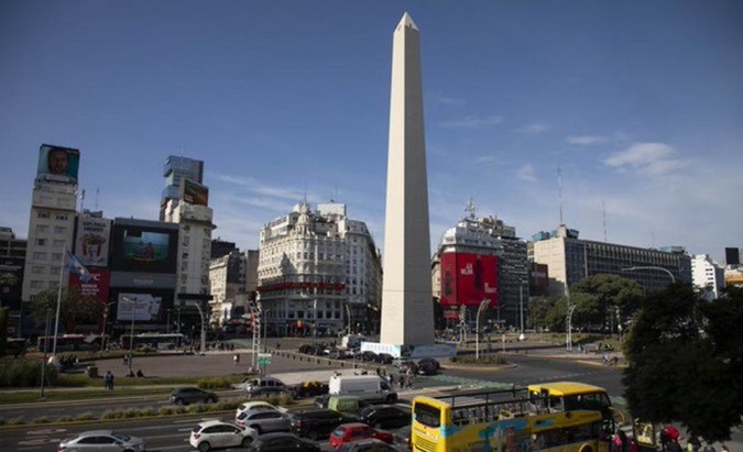 View of the Buenos Aires obelisk.