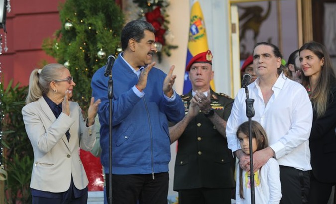 Venezuelan President Nicolas Maduro (L) and Diplomat Alex Saab (R), Dec. 20, 2023.