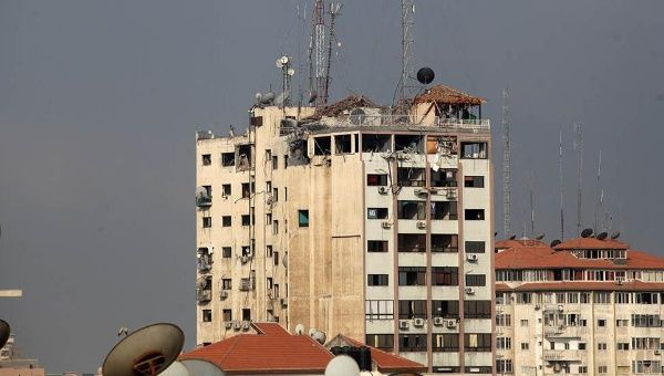 The building in 2014, when was totally disabled by an Israeli attack