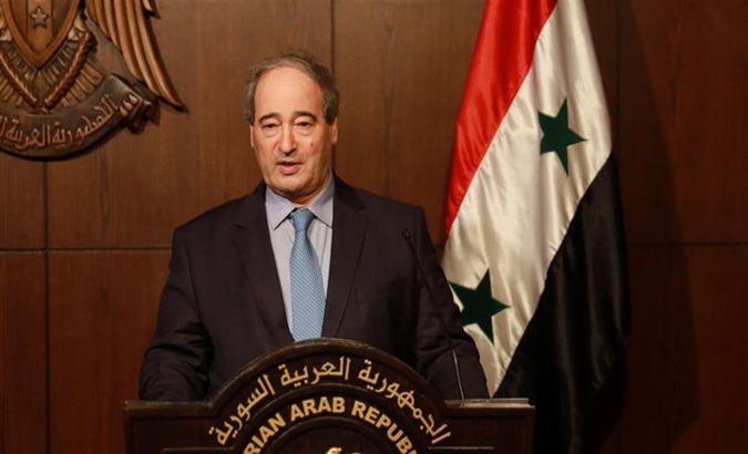 Syrian Foreign Minister Faisal Al-Mekdad. Dec. 28, 2023.