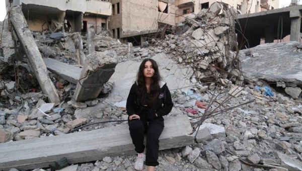 A journalist in Gaza, Palestine, January 1, 2023.