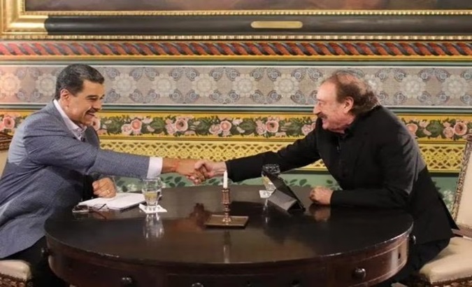 President Nicolas Maduro was interviewed by journalist Ignacio Ramonet this Monday. Jan. 1, 2023.