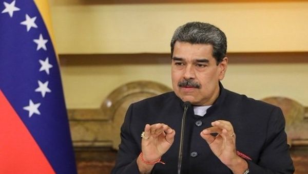 President Nicolás Maduro expressed the Venezuelan government's solidarity with the Ecuadorian people. Jan. 10, 2024. 