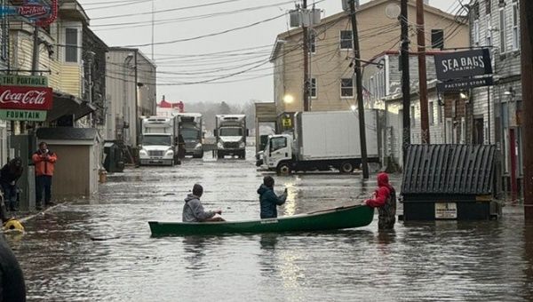 Flood in Portland Maine, U.S., Jan. 13, 2024.