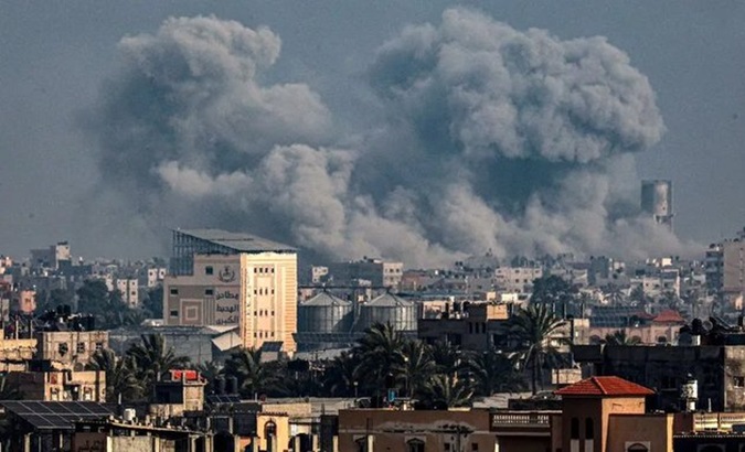 Israeli bombing of Khan Younis, Gaza, Jan. 23, 2024.