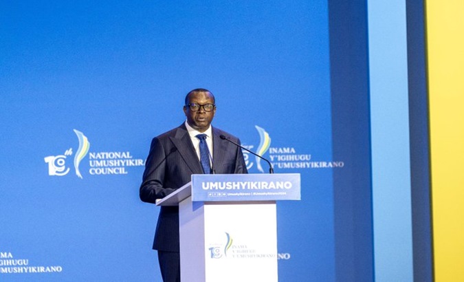 Rwandan Minister of National Unity and Civic Engagement Jean-Damascene Bizimana. Jan. 25, 2024.