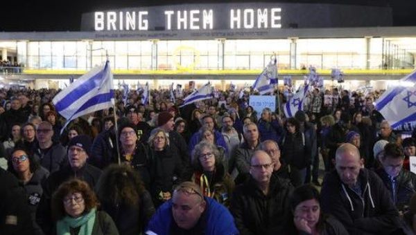 Protesters in the Israeli capital Tel-Aviv.