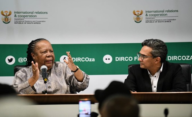 South Africa's Minister of International Relations and Cooperation Naledi Pandor. Jan. 31, 2024.