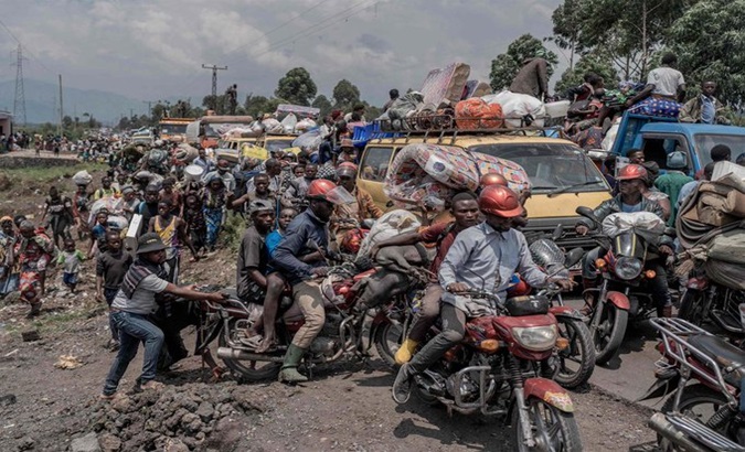 Thousands flee in eastern DR Congo, M23 rebels advance near Goma. Feb. 8, 2024.