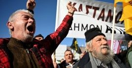 Greek farmers protesting, Feb. 9, 2024.
