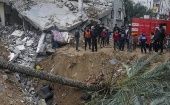 Destruction caused by Israeli bombing in Rafah, Gaza, Feb. 12, 2024.