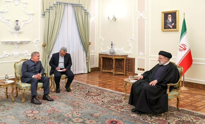 Meeting of Iranian President Ebrahim Raisi with visiting Tatarstan President Rustam Minnikhanov. Feb. 16, 2024.