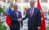 Los ministros de Relaciones Exteriores de Venezuela y Türkiye expresaron su solidaridad con el Estado de Palestina.