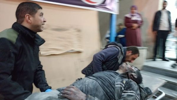 Israeli bombings targeted a house near Kuwait Hospital in Rafah, Feb. 26, 2024. 