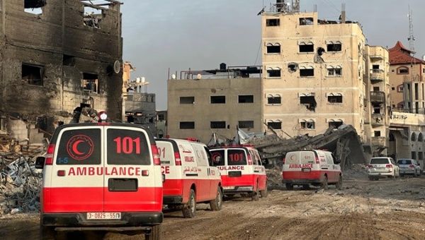 Ambulances of the Palestine Red Crescent , Feb. 23, 2024 
