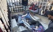 Palestinians killed in the bombing of Al-Rashid Street, in Gaza City, Feb. 29, 2024.