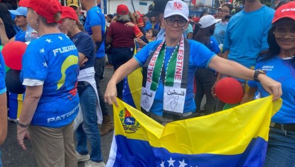 March of Venezuelan people in favor of Palestine and against the Israeli genocide