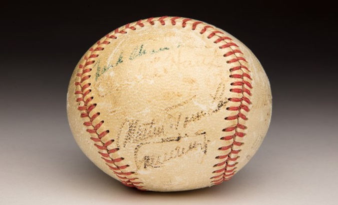 The National Baseball Hall of Fame and Museum houses an autographed ball used in the first Caribbean Series in 1949. Mar. 13, 2024.