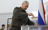 Russian Defense Minister Sergei Shoigu casting his vote, March, 2024.