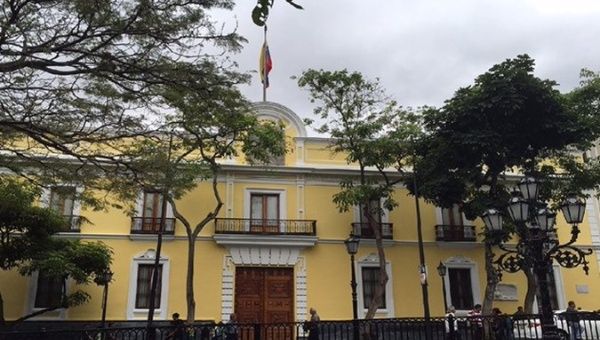Headquarters of the Venezuelan Foreign Affairs Ministry in Caracas, 2024.