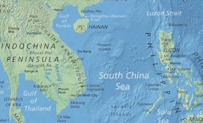 Location of the South China Sea.