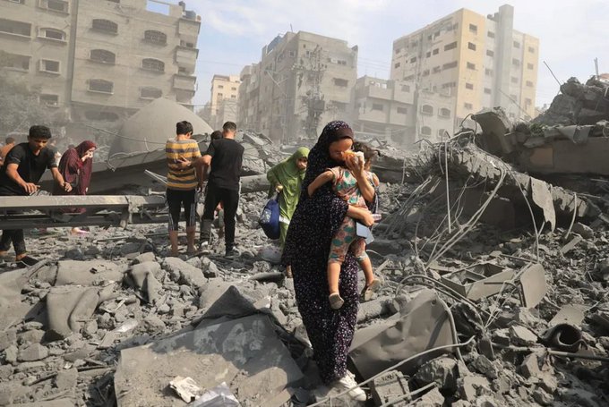 Palestinian Civilians after a Israeli attack, April 4, 2024