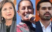 Xóchitl Gálvez, Claudia Sheinbaum, and Jorge Máynez are the candidates for the presidential running. Apr. 7, 2024. 