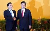 Ma Ying-Jeou (L) and Chinese President Xi Jinping (R), April 10, 2024.