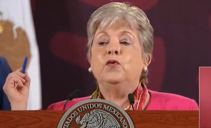 Mexican Foreign Affairs Minister Alicia Barcena, April 11, 2024.