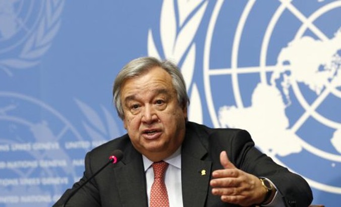 UN Secretary Antonio Guterres.