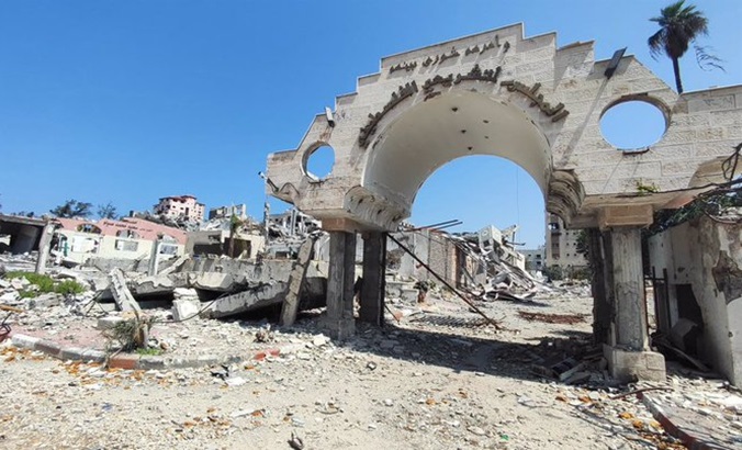 Devastation caused by Israeli bombings in Gaza, April 2024.