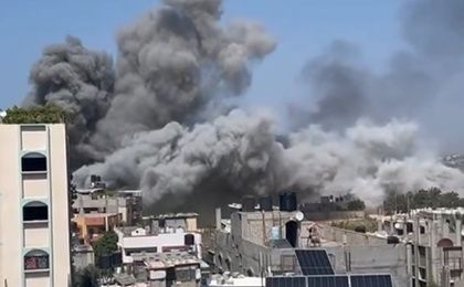 Israeli attack against Nusairat refugee camp, Gaza, April 13, 2024.