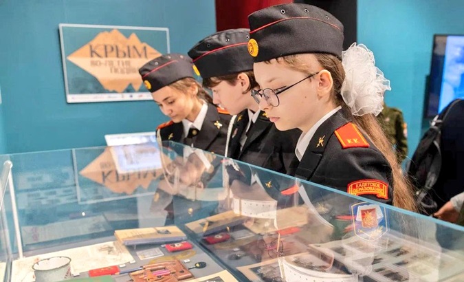 Exhibition “Crimea - 80th anniversary of the feat”, Victory Museum, Sevastopol, Russia, April 19, 2024.